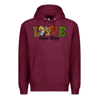 Burgundy Love Came Down Baby Jesus Christmas Premium Hoodie - RanaPortraitStore
