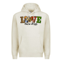 Oatmeal Heather Love Came Down Baby Jesus Christmas Premium Hoodie - RanaPortraitStore