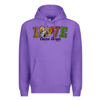 Purple Love Came Down Baby Jesus Christmas Premium Hoodie - RanaPortraitStore