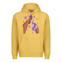 Antique Gold Purple Afro Girl Sneakers and Heels Premium Hoodie - texasbilliewilder