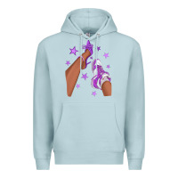 Blue Mist Purple Afro Girl Sneakers and Heels Premium Hoodie - texasbilliewilder