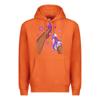 Carrot Purple Afro Girl Sneakers and Heels Premium Hoodie - texasbilliewilder