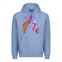 Colony Blue Purple Afro Girl Sneakers and Heels Premium Hoodie - texasbilliewilder