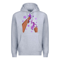 Heather Grey Purple Afro Girl Sneakers and Heels Premium Hoodie - texasbilliewilder