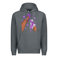 Rock Purple Afro Girl Sneakers and Heels Premium Hoodie - texasbilliewilder