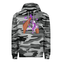 Slate Camo Purple Afro Girl Sneakers and Heels Premium Hoodie - texasbilliewilder