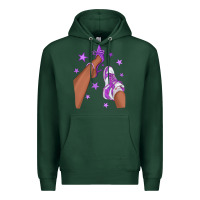 Sports Green Purple Afro Girl Sneakers and Heels Premium Hoodie - texasbilliewilder