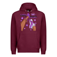 Burgundy Purple I Have Two Moods Afro Girl Sneakers Premium Hoodie - texasbilliewilder