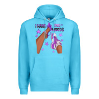 Ocean Blue Purple I Have Two Moods Afro Girl Sneakers Premium Hoodie - texasbilliewilder