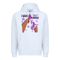 White Purple I Have Two Moods Afro Girl Sneakers Premium Hoodie - texasbilliewilder