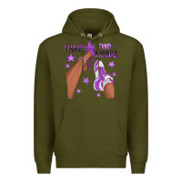 Army Green Purple I Have Two Moods Afro Girl Sneakers Premium Hoodie - texasbilliewilder