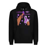 Black Purple I Have Two Moods Afro Girl Sneakers Premium Hoodie - texasbilliewilder