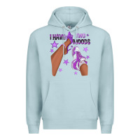 Blue Mist Purple I Have Two Moods Afro Girl Sneakers Premium Hoodie - texasbilliewilder