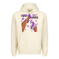 Sandshell Purple I Have Two Moods Afro Girl Sneakers Premium Hoodie - texasbilliewilder