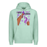 Seafoam Purple I Have Two Moods Afro Girl Sneakers Premium Hoodie - texasbilliewilder