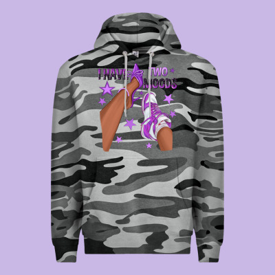 Premium Hoodie Purple I Have Two Moods Afro Girl Sneakers