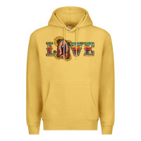 Antique Gold Love Lady Of Guadalupe Premium Hoodie - RanaPortraitStore