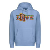 Colony Blue Love Lady Of Guadalupe Premium Hoodie - RanaPortraitStore