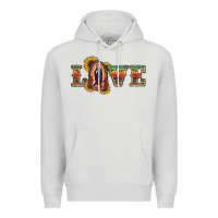 Dove Grey Love Lady Of Guadalupe Premium Hoodie - RanaPortraitStore