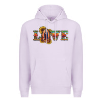 Lilac Love Lady Of Guadalupe Premium Hoodie - RanaPortraitStore