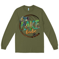 Army Green lake babe Long Sleeve Tee - BarkalooDesign