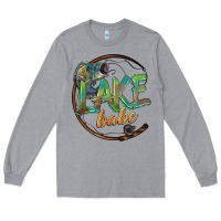Heather Grey lake babe Long Sleeve Tee - BarkalooDesign