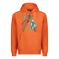 Carrot Teal Afro Girl Sneakers and Heels Premium Hoodie - texasbilliewilder