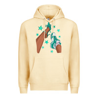 Pina Colada Teal Afro Girl Sneakers and Heels Premium Hoodie - texasbilliewilder