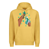 Antique Gold Teal Afro Girl Sneakers and Heels Premium Hoodie - texasbilliewilder