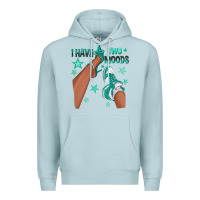 Blue Mist Teal I Have Two Moods Afro Girl Sneakers Premium Hoodie - texasbilliewilder