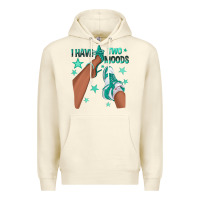 Sandshell Teal I Have Two Moods Afro Girl Sneakers Premium Hoodie - texasbilliewilder