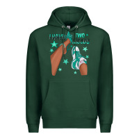 Sports Green Teal I Have Two Moods Afro Girl Sneakers Premium Hoodie - texasbilliewilder