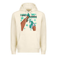 Tofu Teal I Have Two Moods Afro Girl Sneakers Premium Hoodie - texasbilliewilder