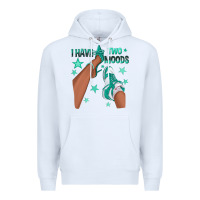 White Teal I Have Two Moods Afro Girl Sneakers Premium Hoodie - texasbilliewilder