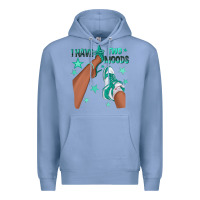 Colony Blue Teal I Have Two Moods Afro Girl Sneakers Premium Hoodie - texasbilliewilder