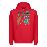 Red Teal I Have Two Moods Afro Girl Sneakers Premium Hoodie - texasbilliewilder