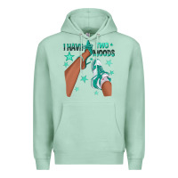 Seafoam Teal I Have Two Moods Afro Girl Sneakers Premium Hoodie - texasbilliewilder