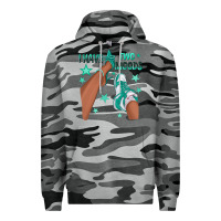 Slate Camo Teal I Have Two Moods Afro Girl Sneakers Premium Hoodie - texasbilliewilder