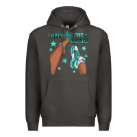 Smoke Teal I Have Two Moods Afro Girl Sneakers Premium Hoodie - texasbilliewilder