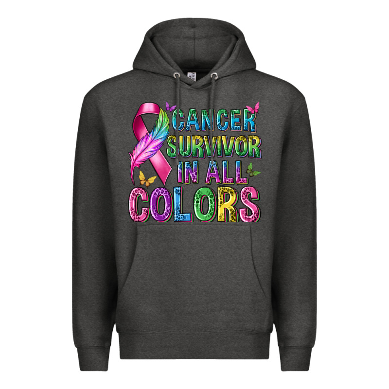 Cancer Survivor In All Colors Premium Hoodie by texasbilliewilder | Teevron