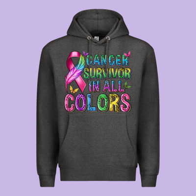 Premium Hoodie cancer survivor in all colors