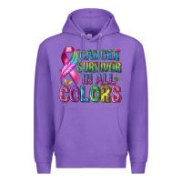 Purple cancer survivor in all colors Premium Hoodie - texasbilliewilder