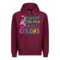 Burgundy cancer survivor in all colors Premium Hoodie - texasbilliewilder