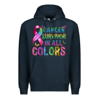 Navy cancer survivor in all colors Premium Hoodie - texasbilliewilder