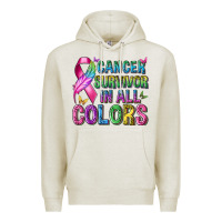 Oatmeal Heather cancer survivor in all colors Premium Hoodie - texasbilliewilder