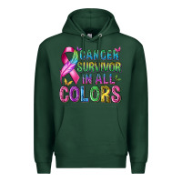 Sports Green cancer survivor in all colors Premium Hoodie - texasbilliewilder