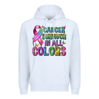 White cancer survivor in all colors Premium Hoodie - texasbilliewilder