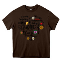 Chocolate Brown Mother Heavy Core Tee - CowhideDigitalArt