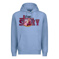 Colony Blue Pink Christmas true story holy family Premium Hoodie - RanaPortraitStore