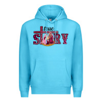 Ocean Blue Pink Christmas true story holy family Premium Hoodie - RanaPortraitStore